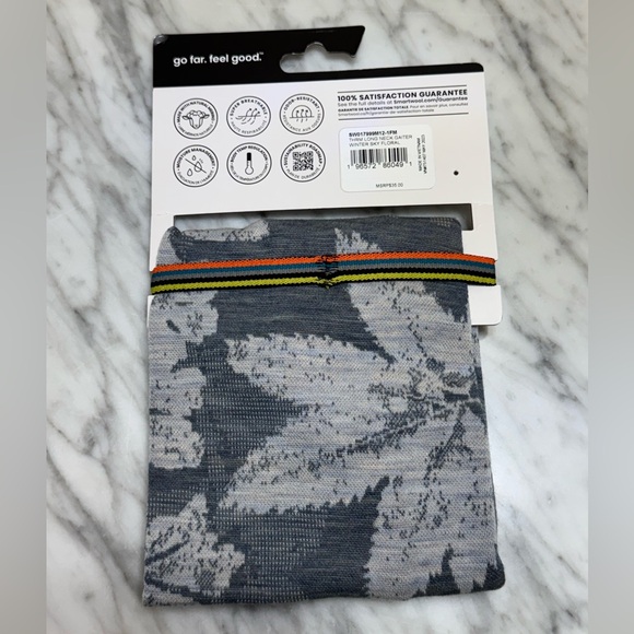 Smartwool, Thermal Long Merino Neck Gaiter, Winter Sky Floral (E) - Picture 2 of 4